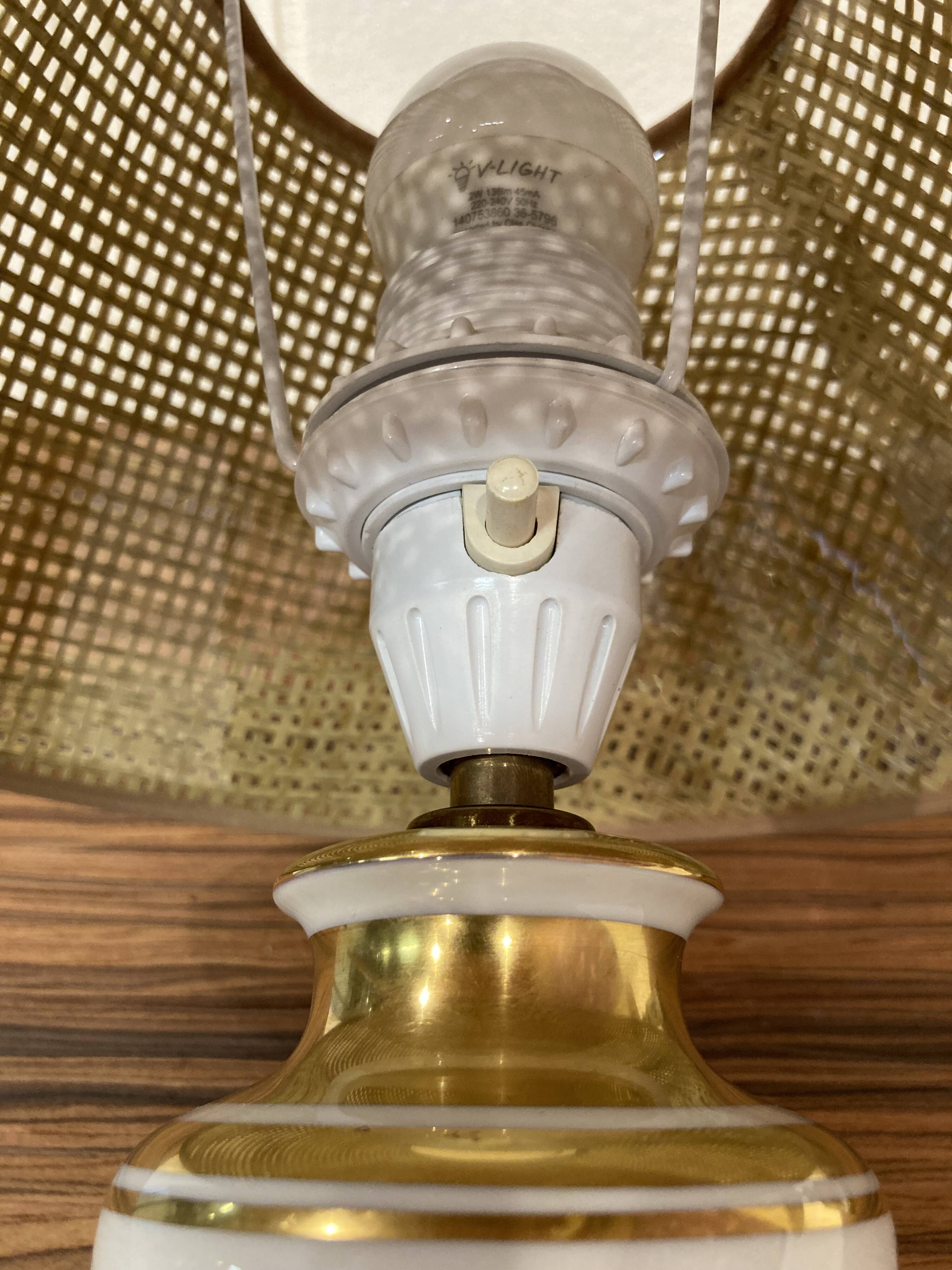 Pair of ceramic lamps "1950s scandinavian design".