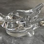 Vide-poche presse-papiers en forme d’oiseau, hirondelle en cristal