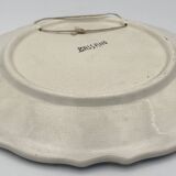 Earthenware wall plate signed bassano, italy, polychrome floral painting decoration