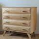Commode vintage 50/60 rénovée hêtre et pieds compas