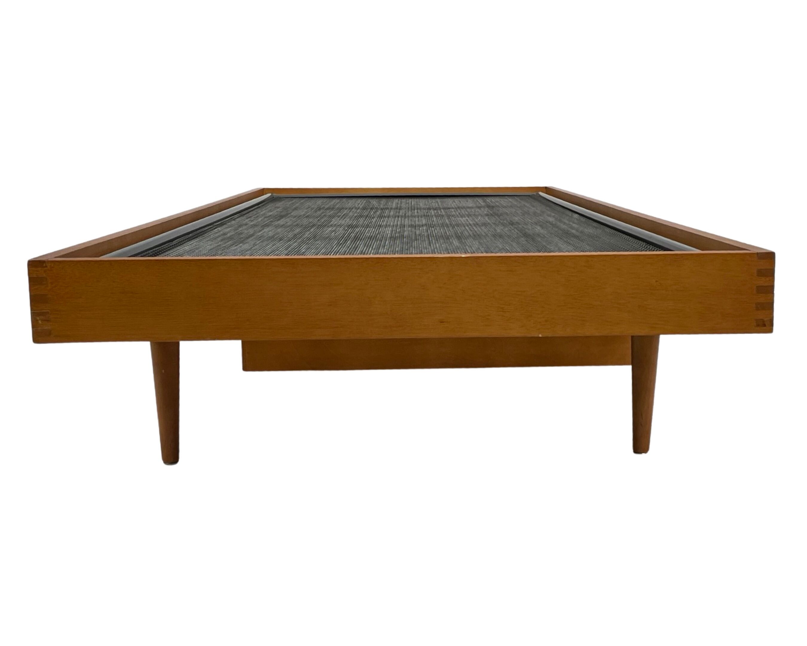Vintage daybed 1960s minimalist design with drawer in wood