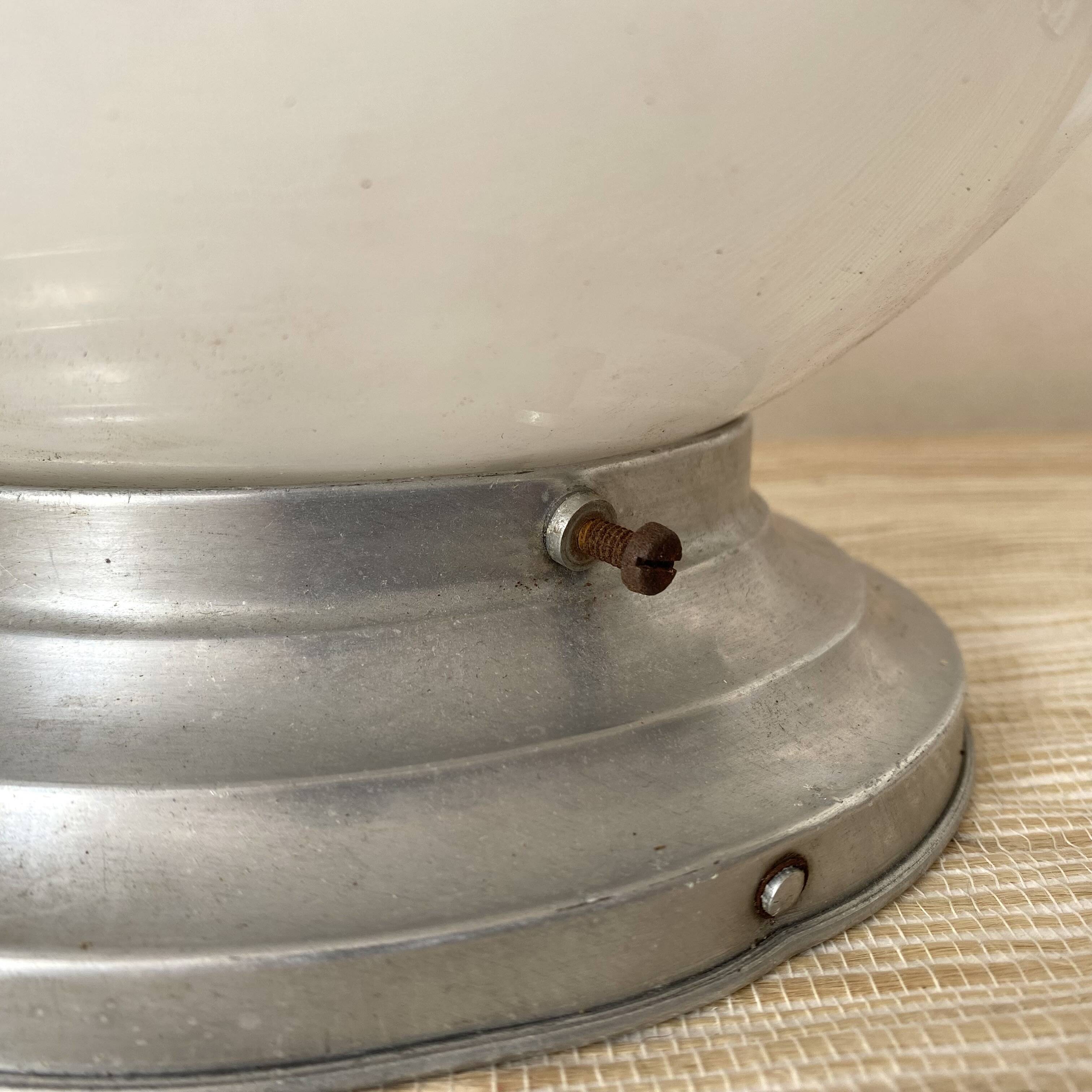 Art Deco opaline ball ceiling light