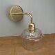 Vintage bubbled glass globe wall light