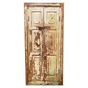 Indian window in green patinated wood