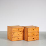 Pair of night stands by Ate van Apeldoorn for Houtwerk Hattem, Netherlands 1960