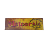 Metal plate Meteor Beer of Alsace - 38x120 - 50's