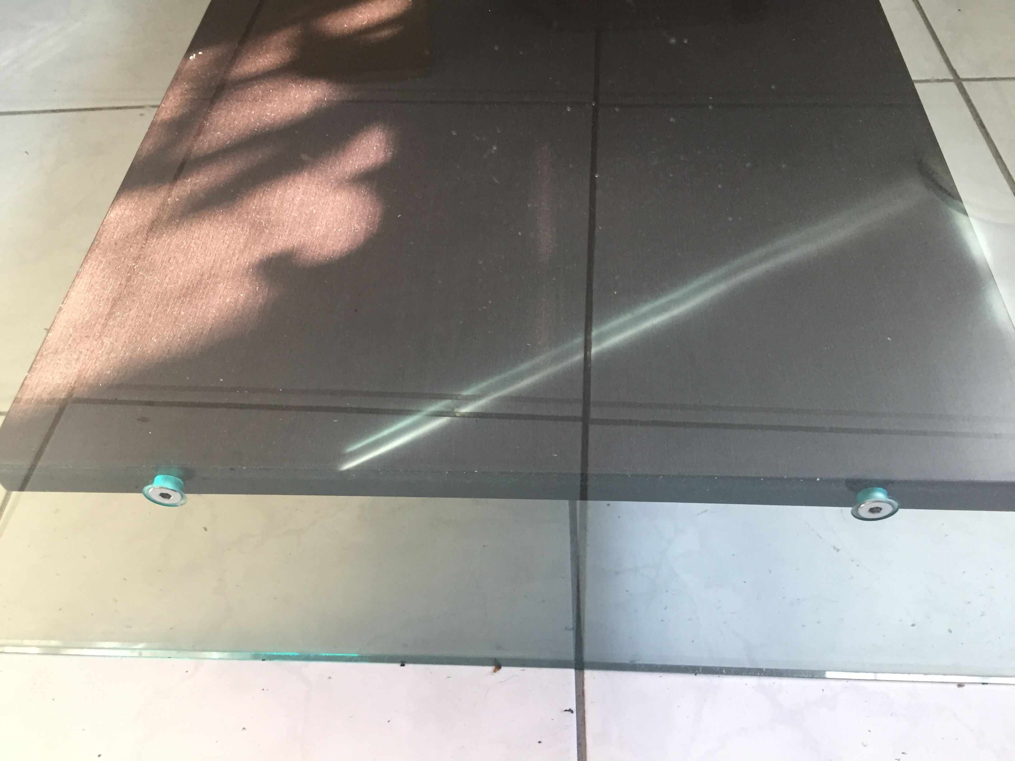 Glass coffee table