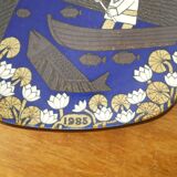 Vintage Scandinavian plate in ceramic by R. Uosikkinen, Arabia Finland