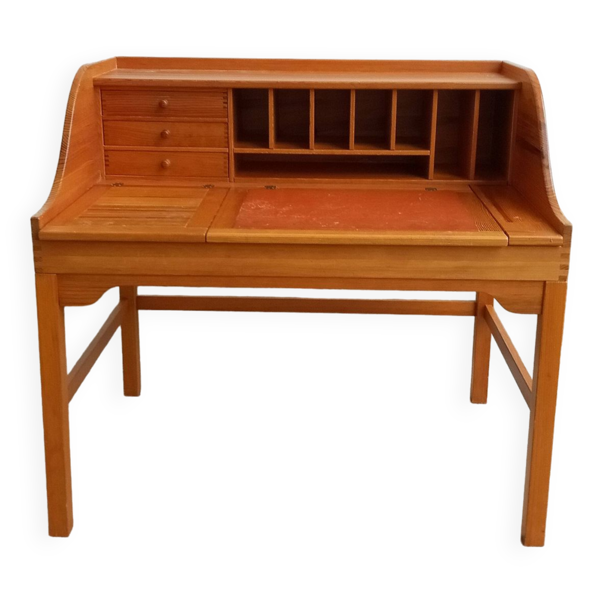 Desk in oregon pine by andreas hansen for hadsten träindustri