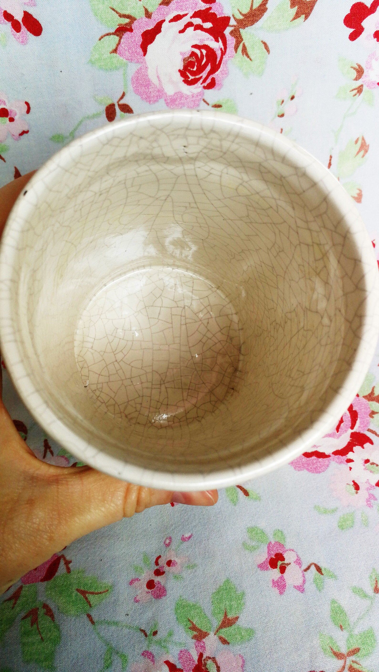 Old apothecary vintage blue flowers flacon