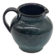 Blue/black ceramic pitcher, Vallauris, signed, vintage