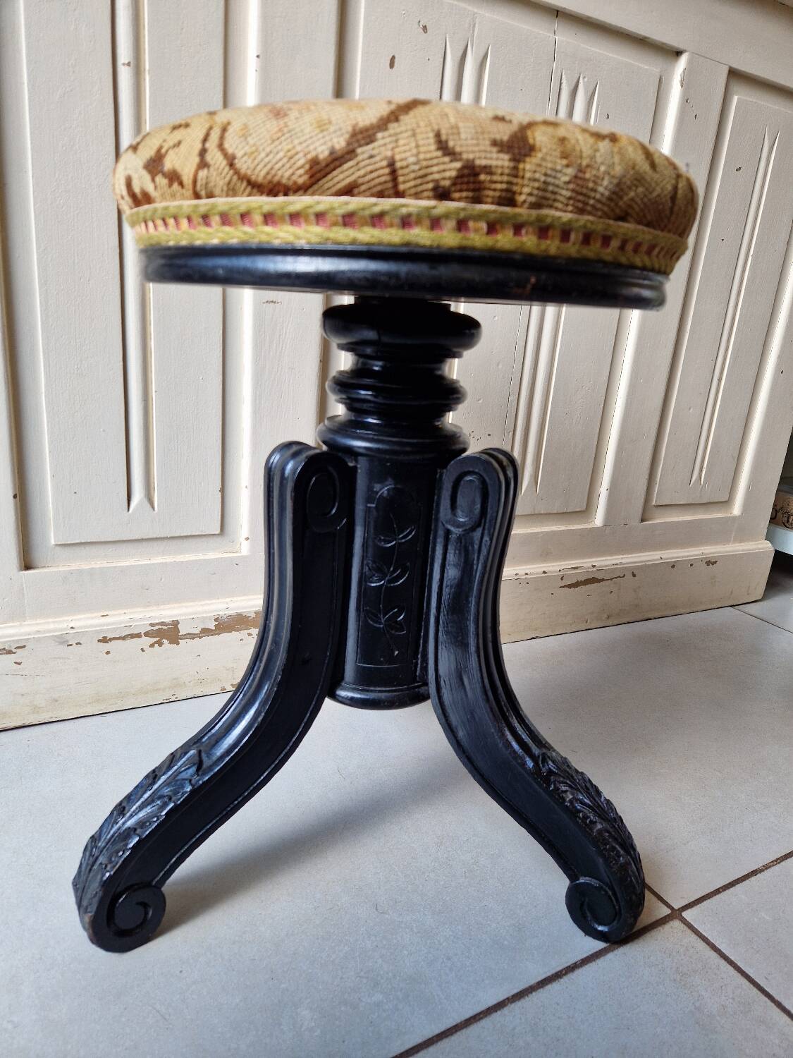 Antique Napoleon III Piano Stool