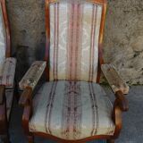 Paire de fauteuils voltaire Napoleon lll en acajou du XlX ème siecle ref je