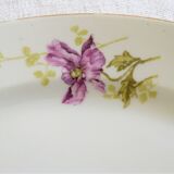 Plat Limoges B&Cie ancien decor fleurie