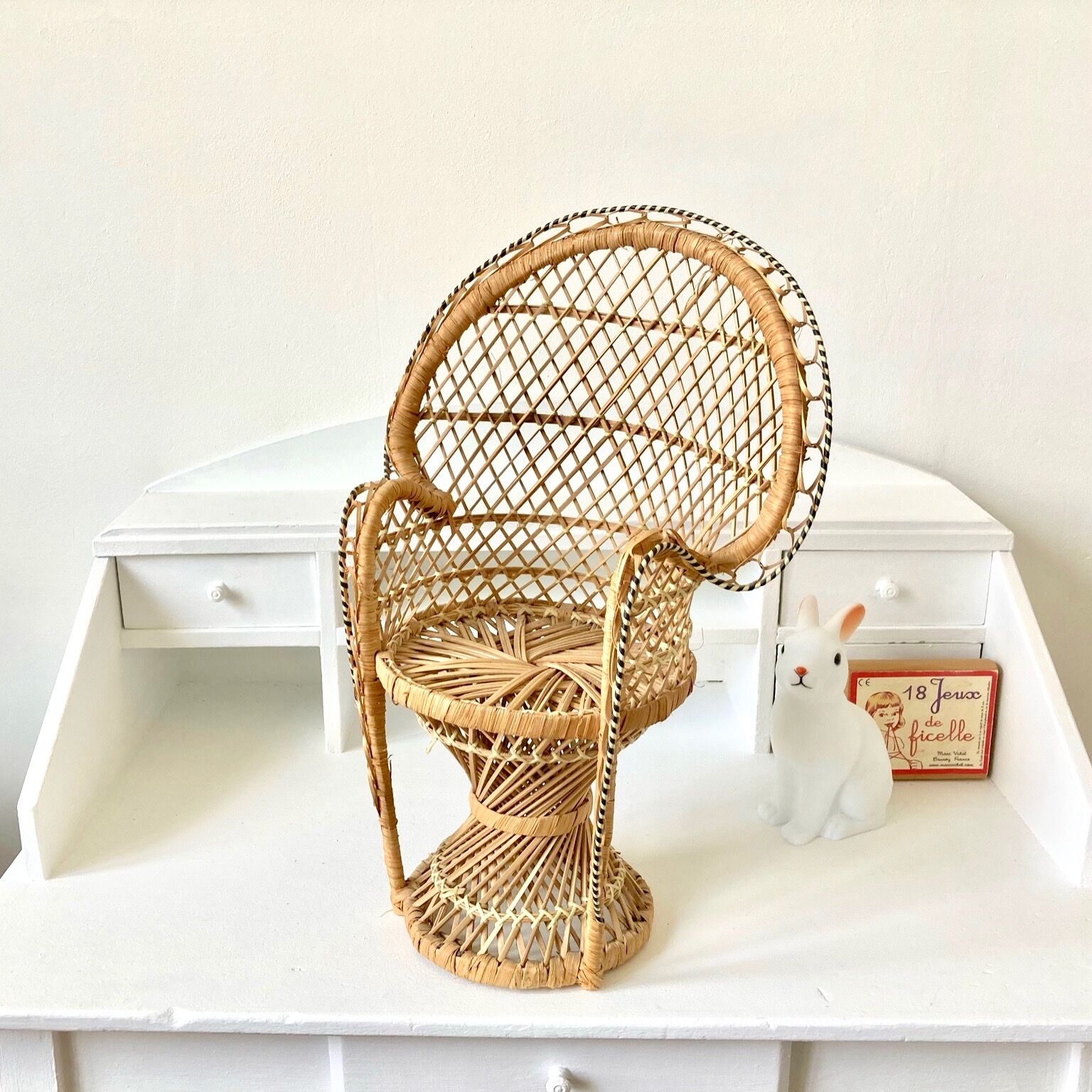 Pair of vintage doll armchairs