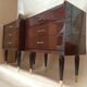 Pairs of old bedside tables from the 1960s and 70s.