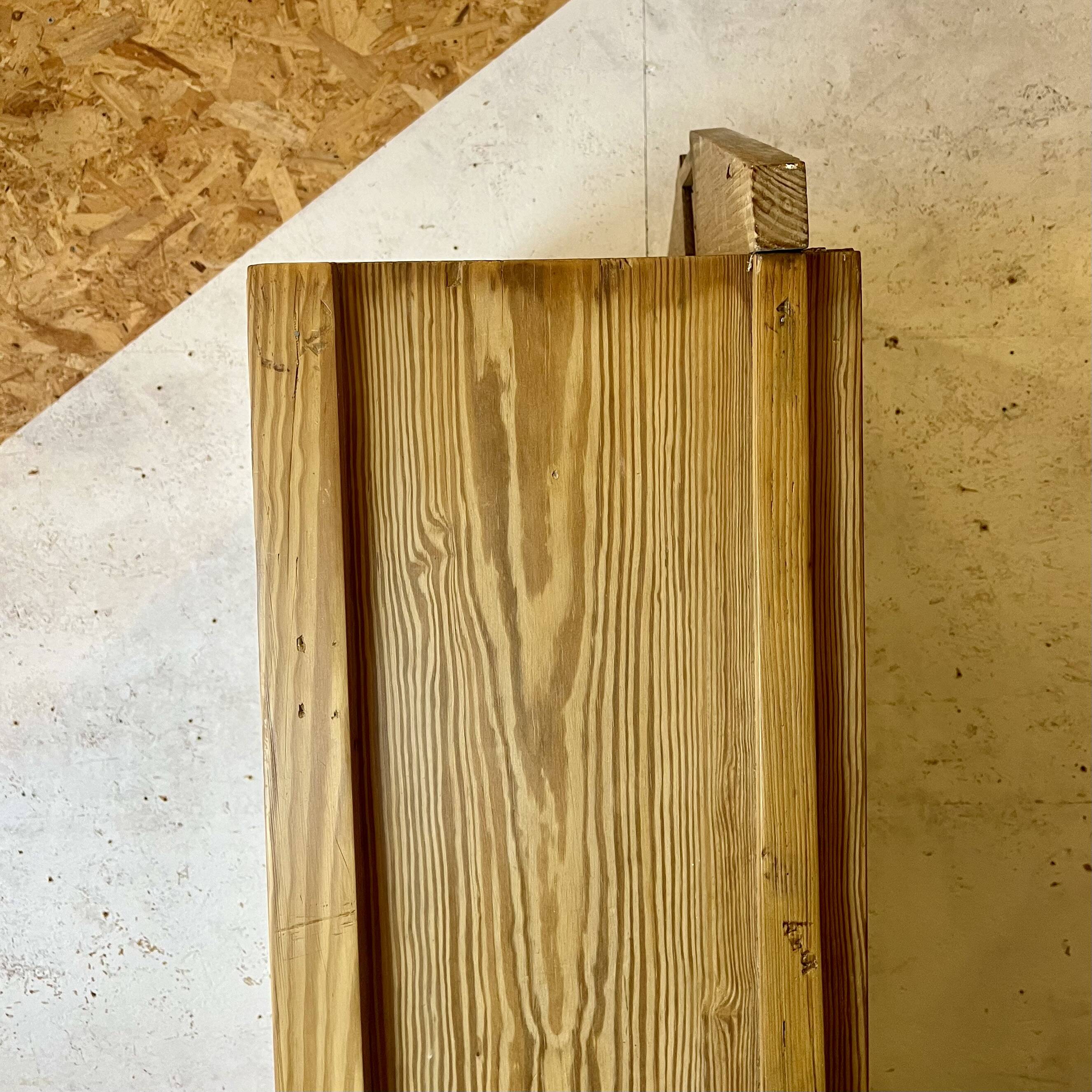Art Nouveau wardrobe in pine with ceramic tiles, early 20th century.