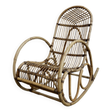 Fauteuil bascule rotin