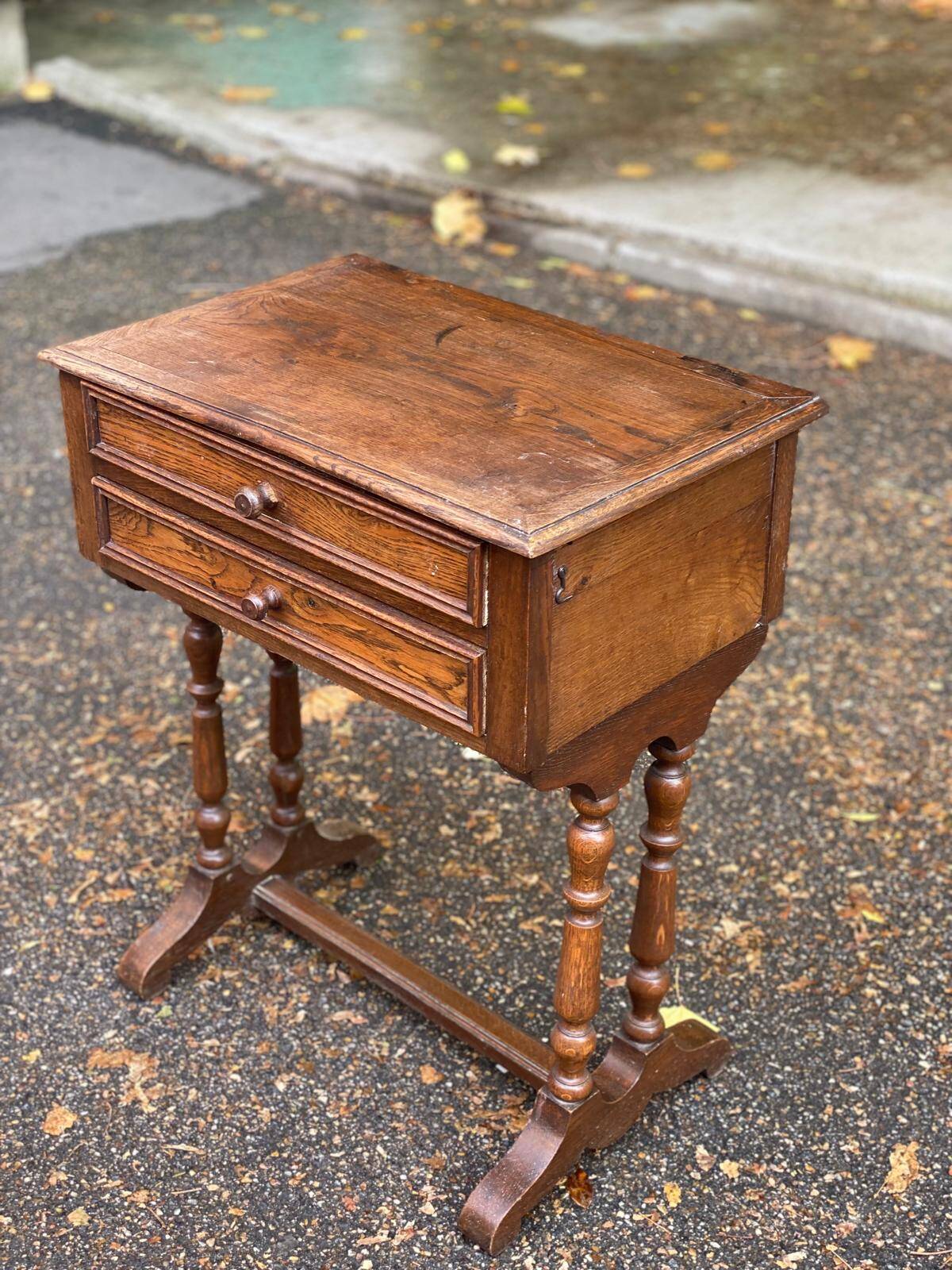 Napoleon III solid wood bedside table