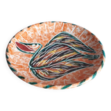Vintage Vallauris plate with pelican decor