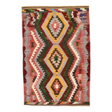 Tapis Kilim tribal tissé à la main 5x7, 155x232Cm