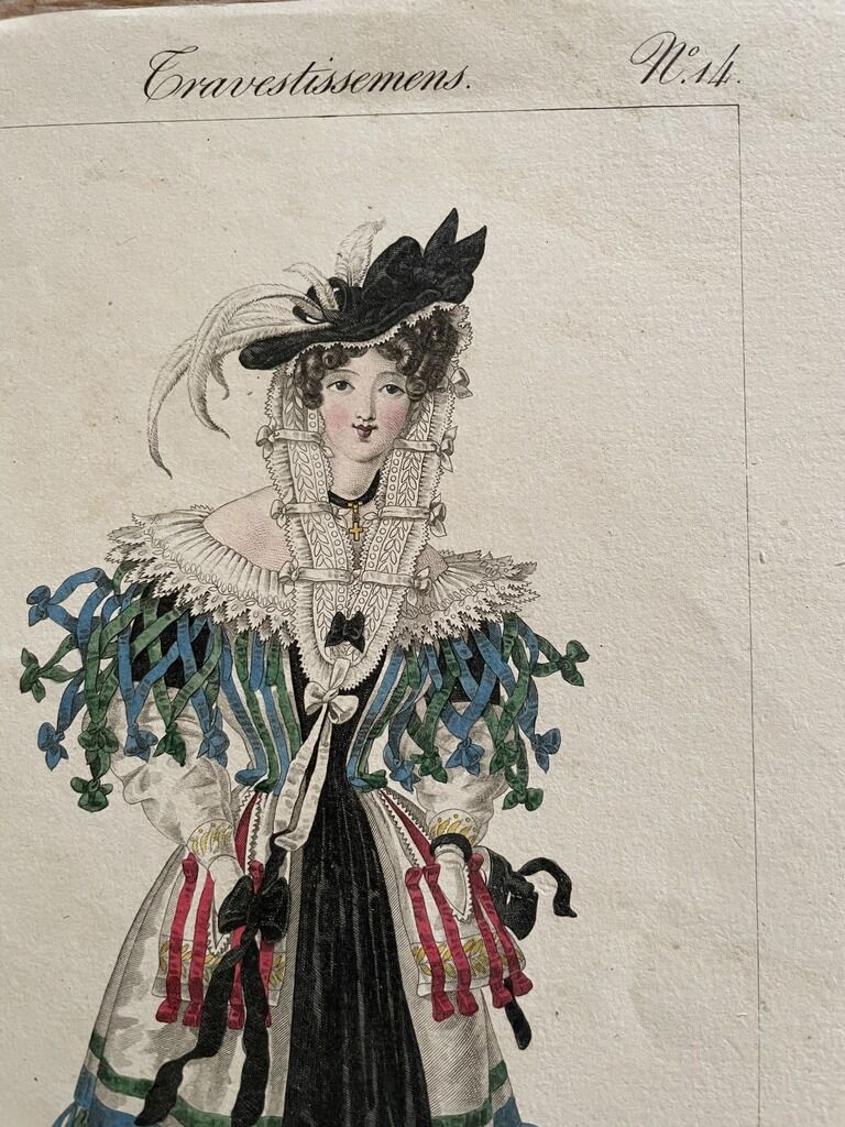 Board of the diary of ladies and fashions 1827