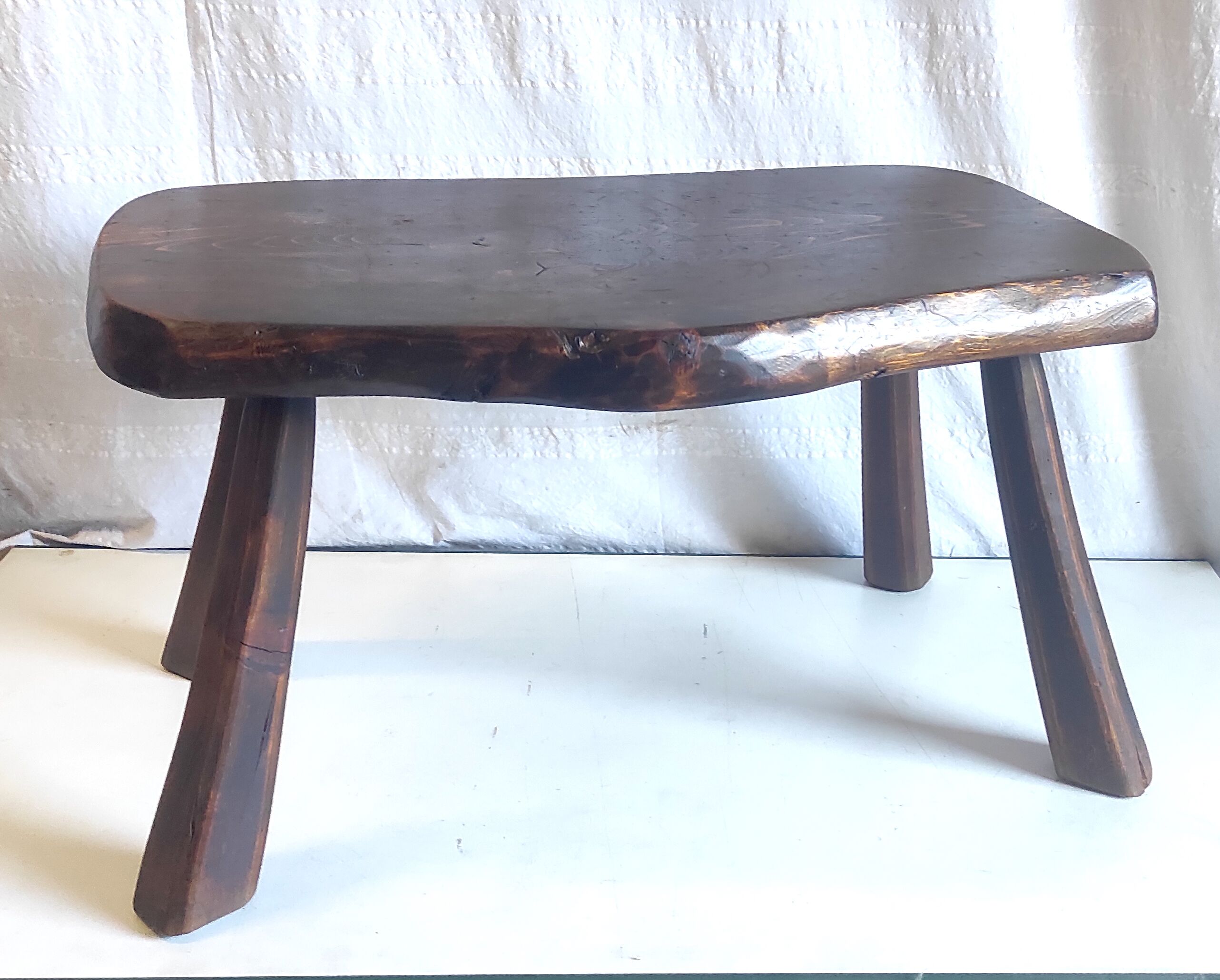 Brutalist solid wood coffee table – 50s/60s
