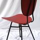 sixties chair with steel tube legs and a skaï seat