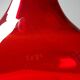 Vintage blown glass vase with "controlled" bubbles in red and yellow, 1960s-1970s.