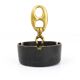 Mid-century modern brass ashtray with handle, Austria, 1950s.