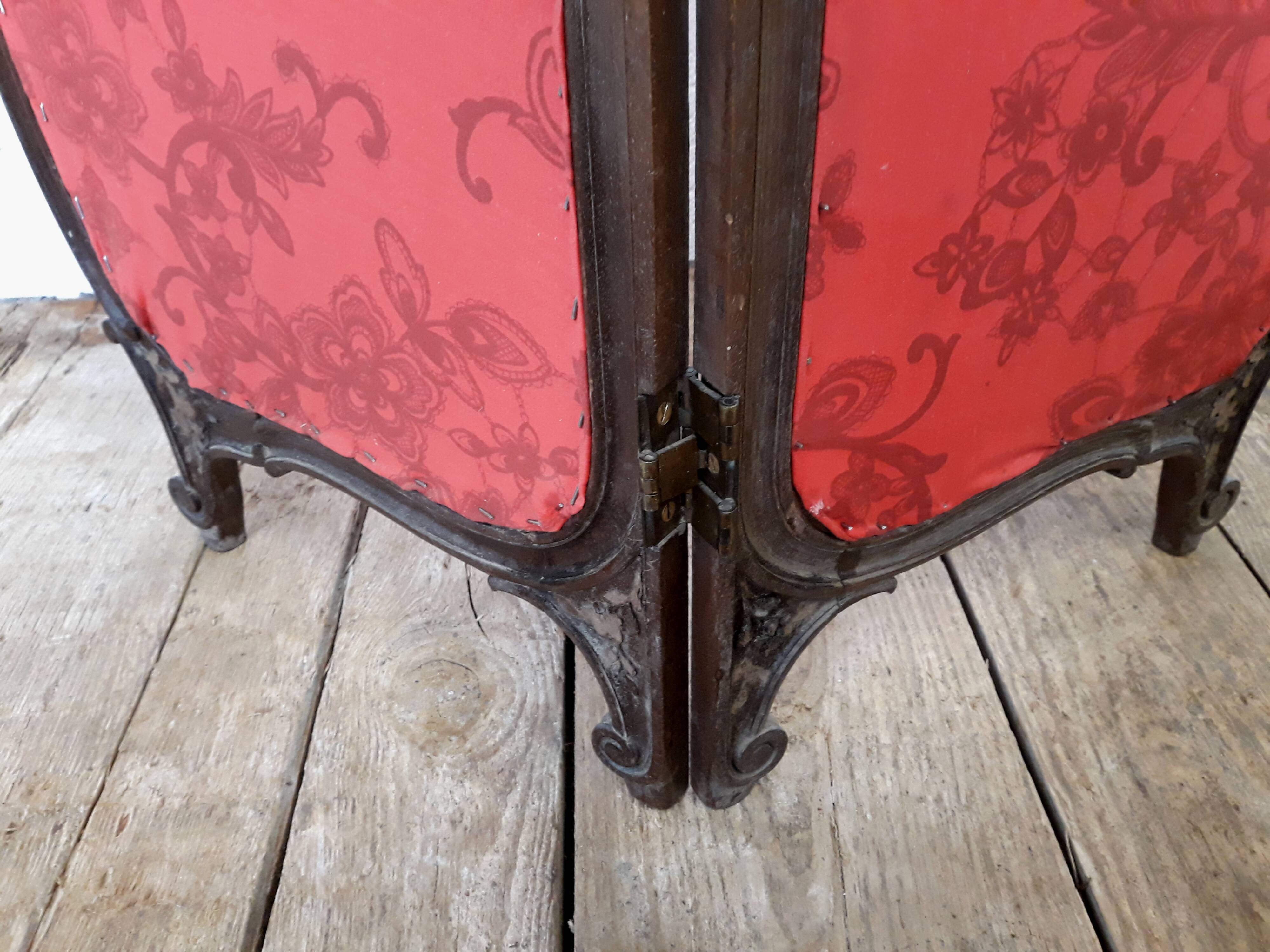 Screen carved wood glass beveled