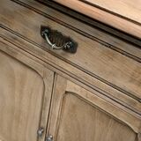 Art nouveau side table in raw wood