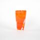 Orange glass vase, Danish design, 1960s, manufactured by Søholm