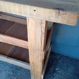 Old solid wood workbench furniture