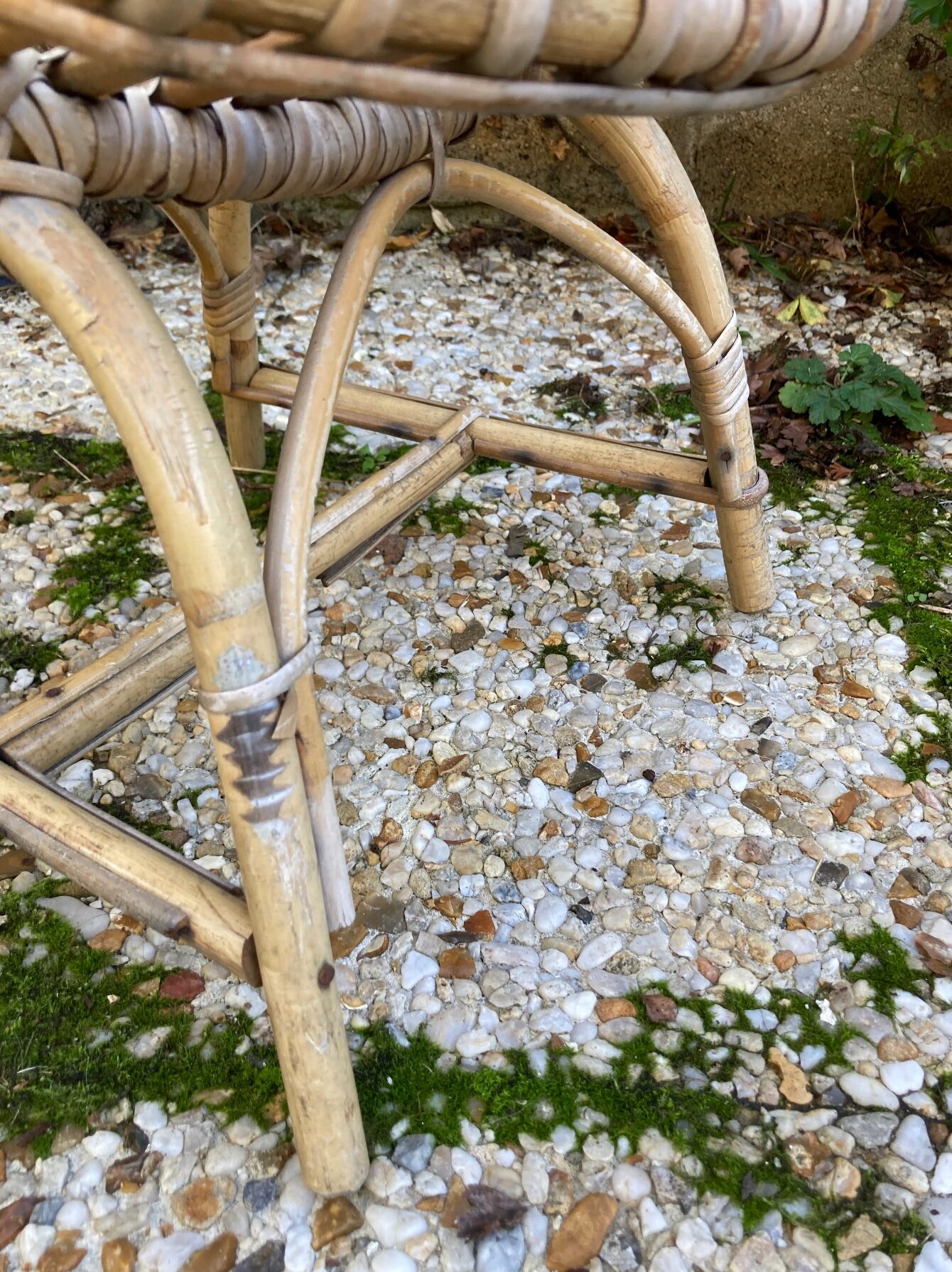 Rattan armchair for vintage children