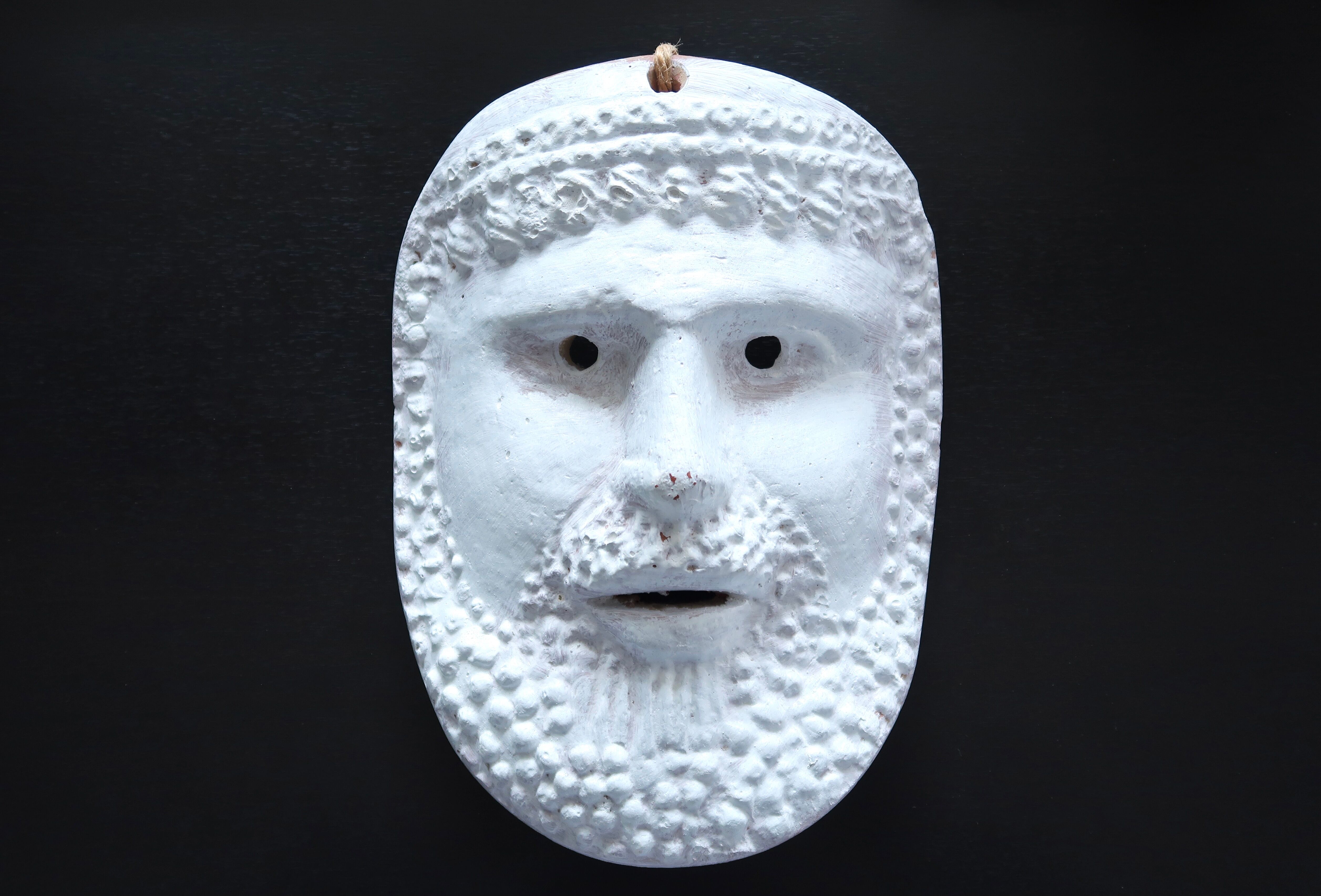 Greek man's mask in terracotta, 1970s