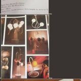 Vintage model F415 floor lamp in gold metal, Saint Germain Lumière edition, 1970