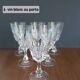 6 white wine glasses in Arques Pompadour crystal