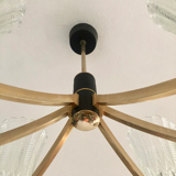 Chandelier 6 fires 1950 solid brass
