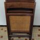 Lot de 4 chaises pliantes en bois et cannage vintage année 70