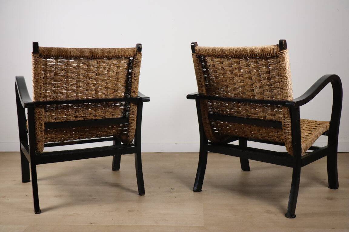 Pair of vintage armchairs by Erich Dieckmann, 1940