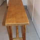 2 light oak benches