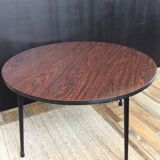 Round coffee table in formica of the 70s
