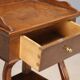 Antique walnut bedside tables with drawer, Italy, 19th century.