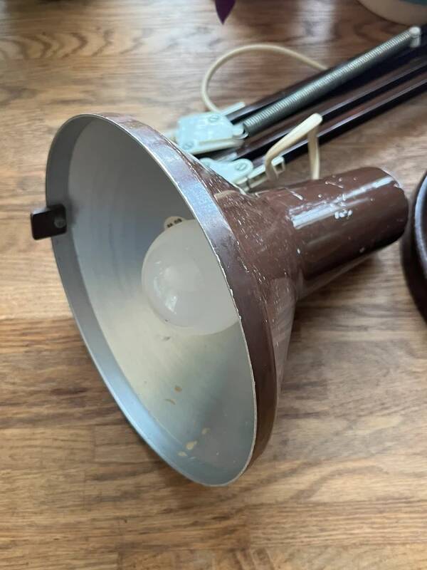 Vintage desk lamp in cast iron and metal
