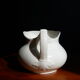 White ceramic water pitcher broc pot