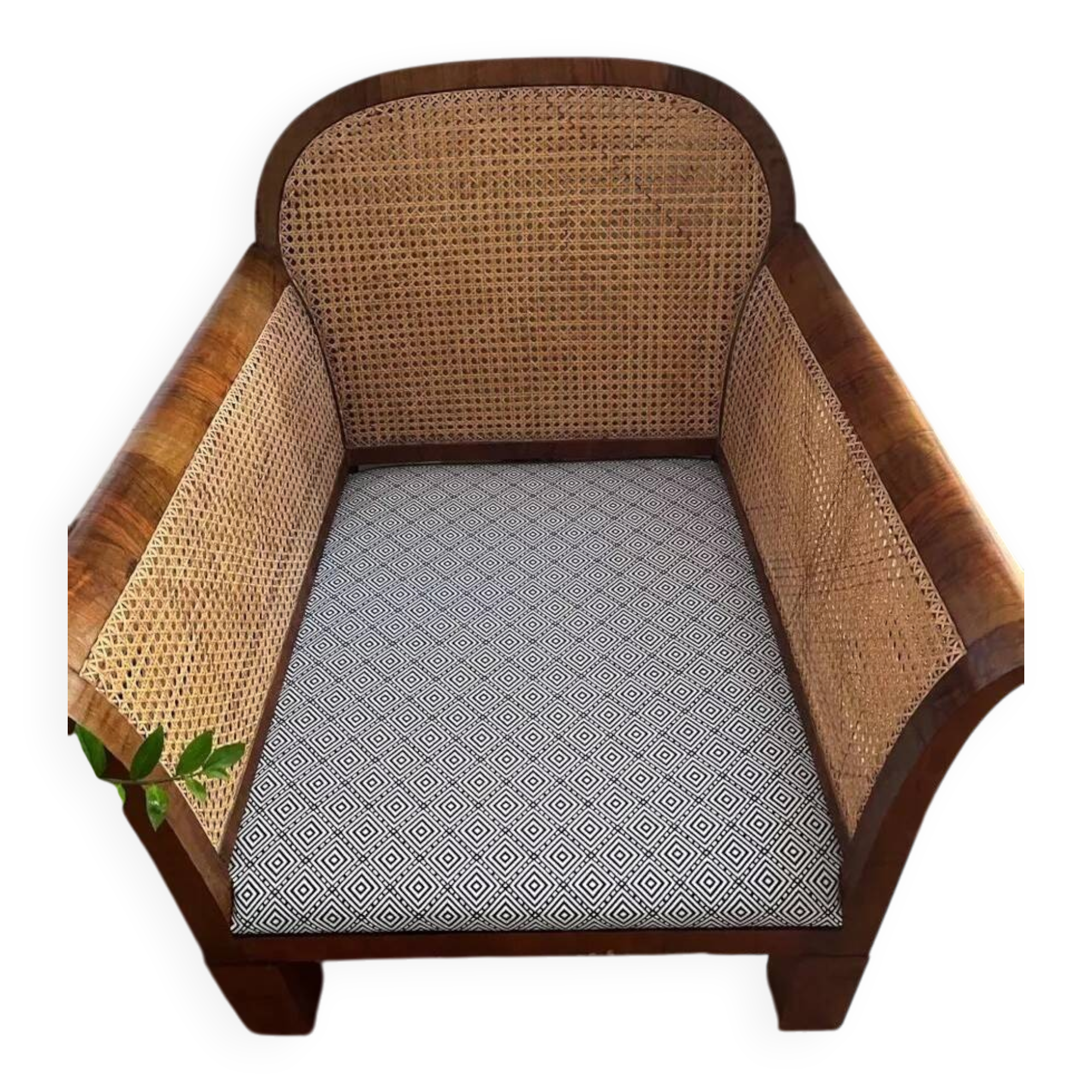 double caned armchair