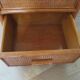 Vintage - sideboard - chest of drawers - woven rattan chest of drawers - wood - bamboo - 80s