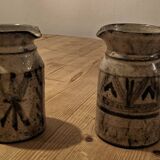 Set of 2 pots and 1 ceramic mug by Gustave RAYNAUD