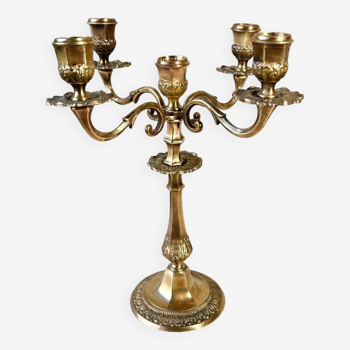 5-light brass candlestick